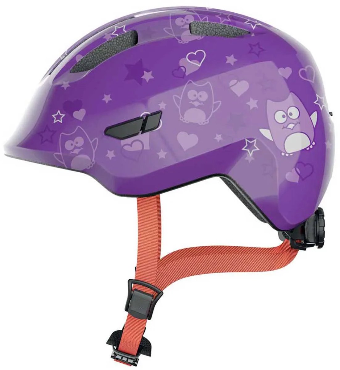 ABUS | fietshelm kind Smiley 3.0 paars ster maat S